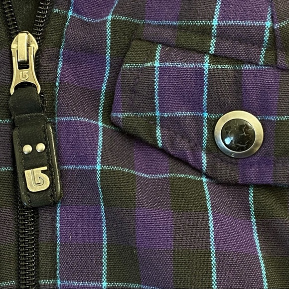 Burton Ho Chi Minh Purple Plaid Dry Ride Hooded Vest Large NWOT - Picture 8 of 16